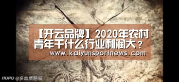 【开云品牌】2020年农村青年干什么行业利润大?这三个创业前景都不错!(图2) 开云视讯