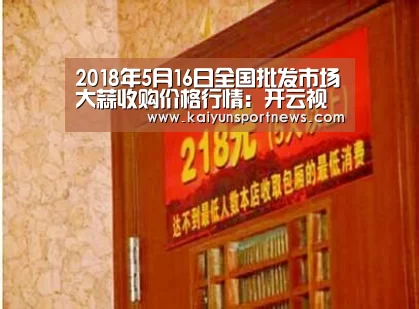 2018年5月16日全国批发市场大蒜收购价格行情:开云视讯(图1) 开云官网